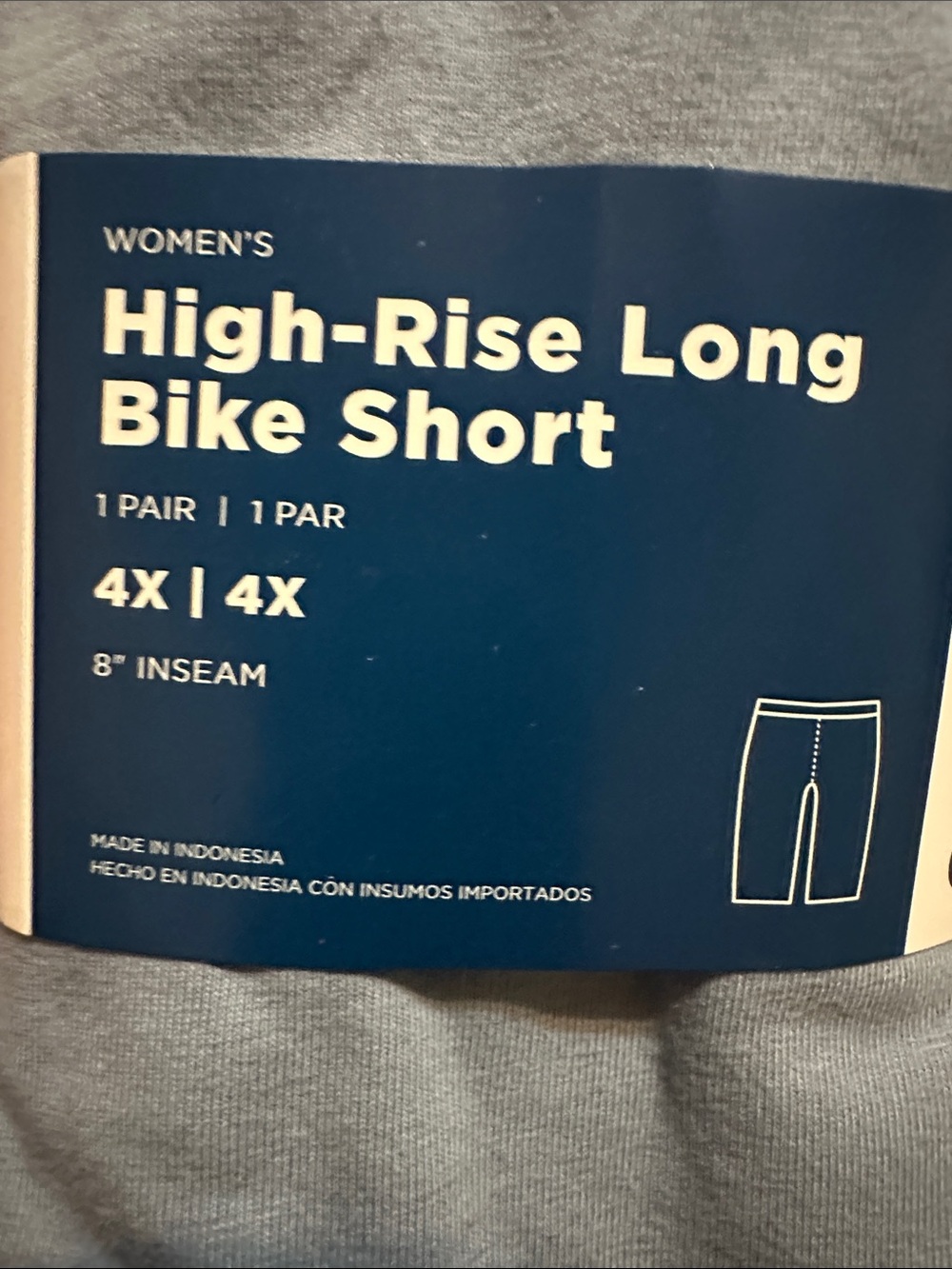 OLD NAVY HIGH -Rise Long Bike Short - Gray - Women's Brand NEW